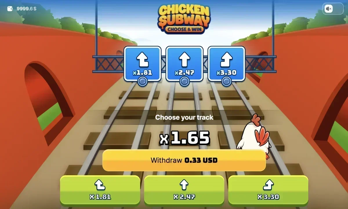 Варианты высоких множителей в Chicken Subway x1.81 x2.47 x3.30